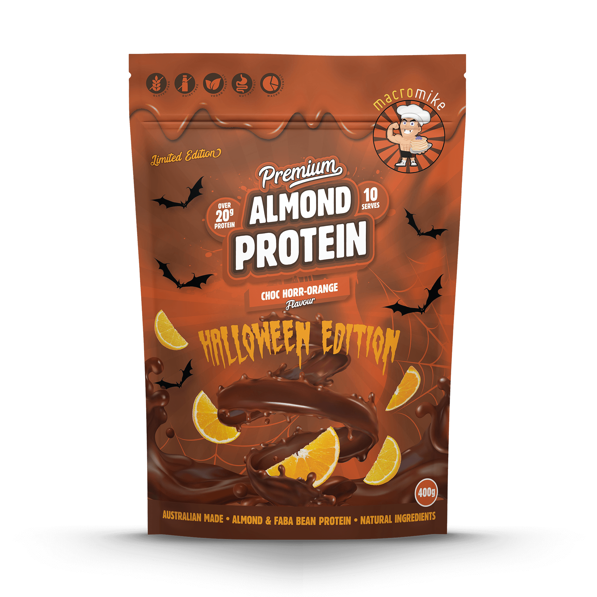 Choc Horr-Orange Premium Almond Protein (400g Bag)