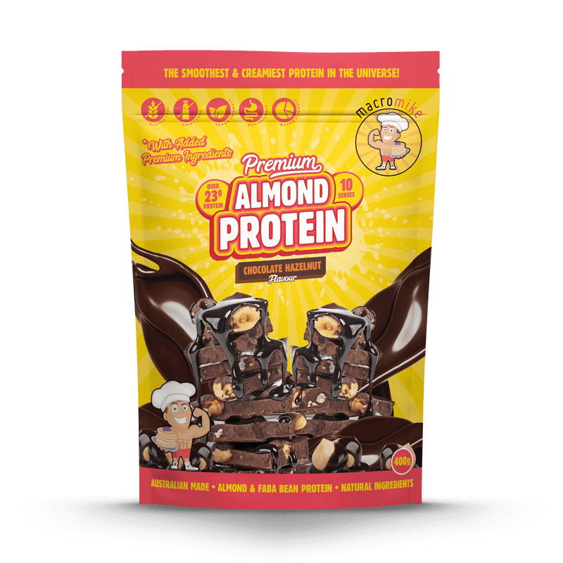 Chocolate Hazelnut Premium Almond Protein (400g Bag)