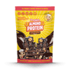 Front of a bag of Macro Mike Premium Almond Protein in Chocolate Hazelnut flavour.
