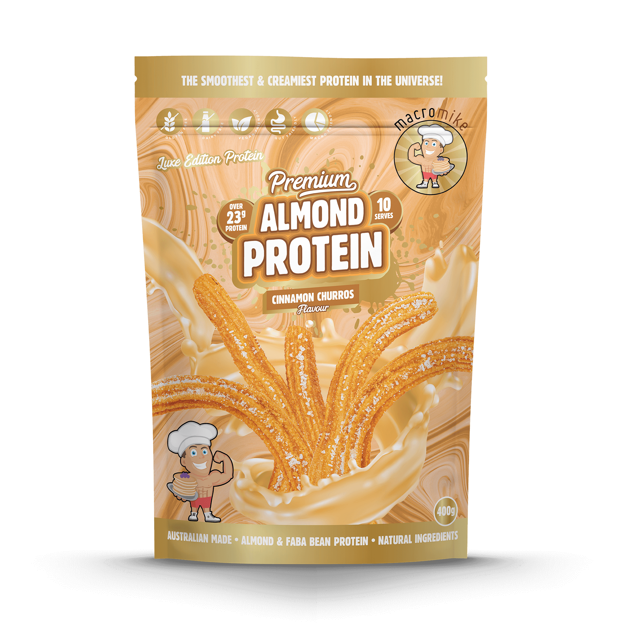 Cinnamon Churros Premium Almond Protein (400g Bag)