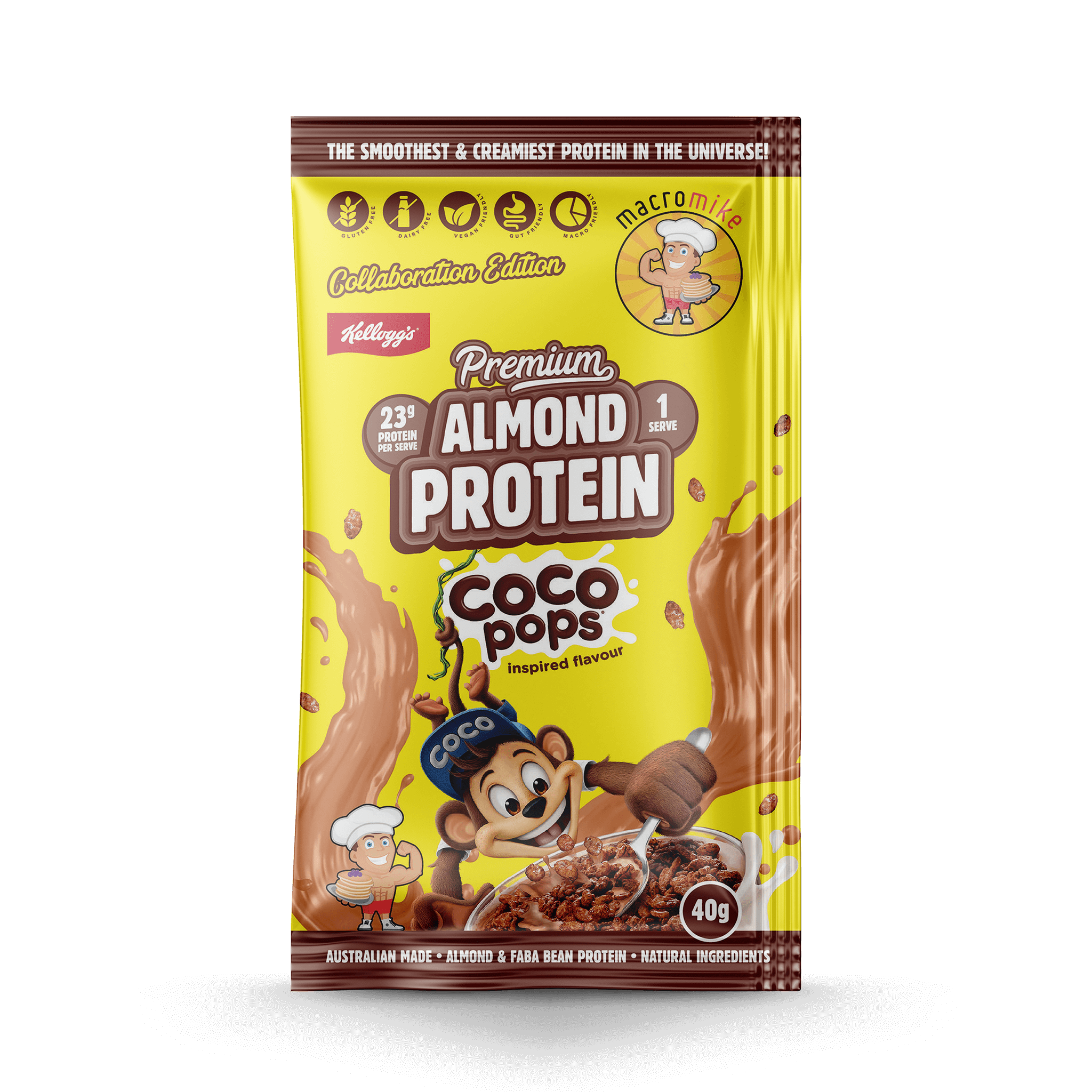 Macro Mike x Kellogg's Coco Pops Premium Almond Protein (40g Sachet)