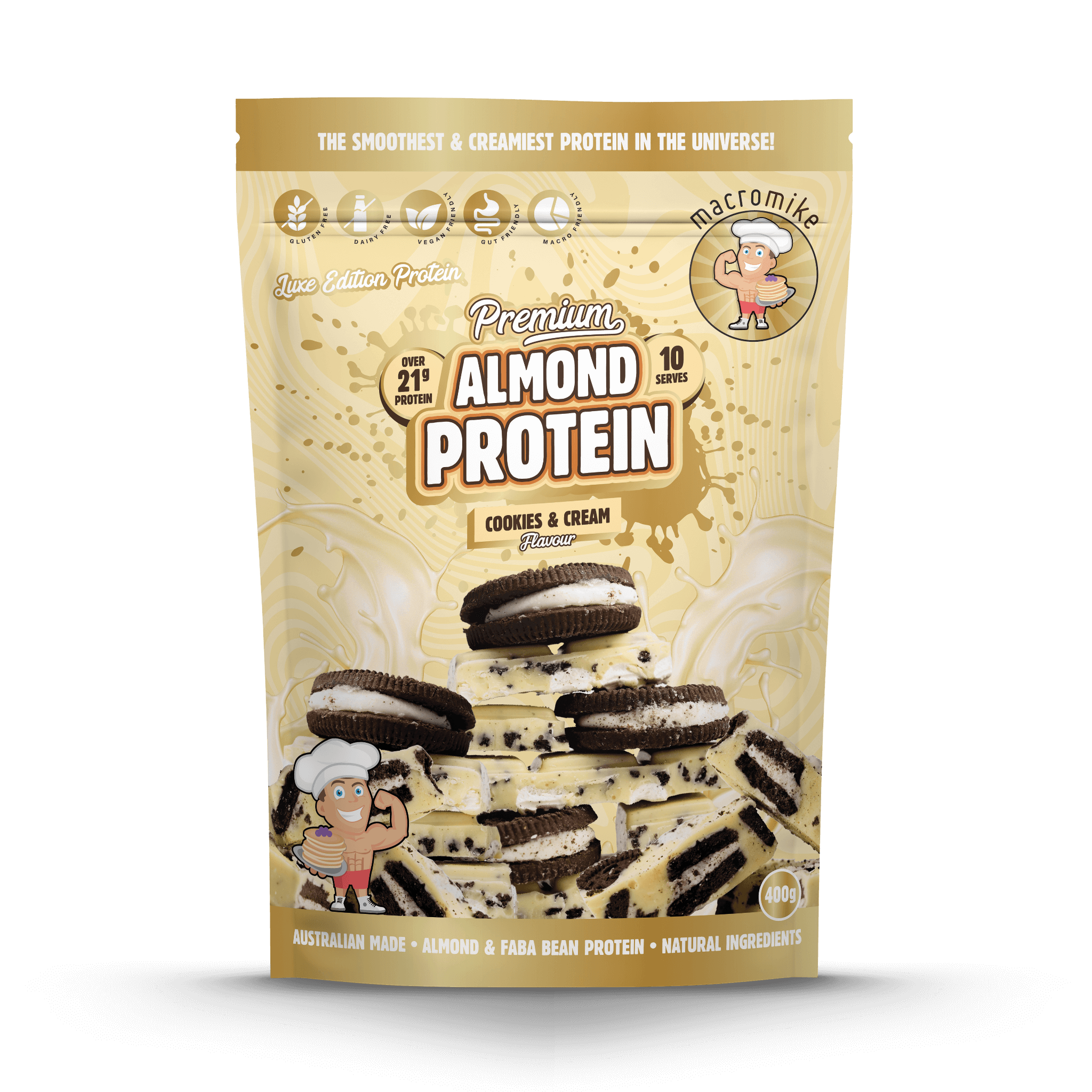 Cookies & Cream Premium Almond Protein (400g Bag)