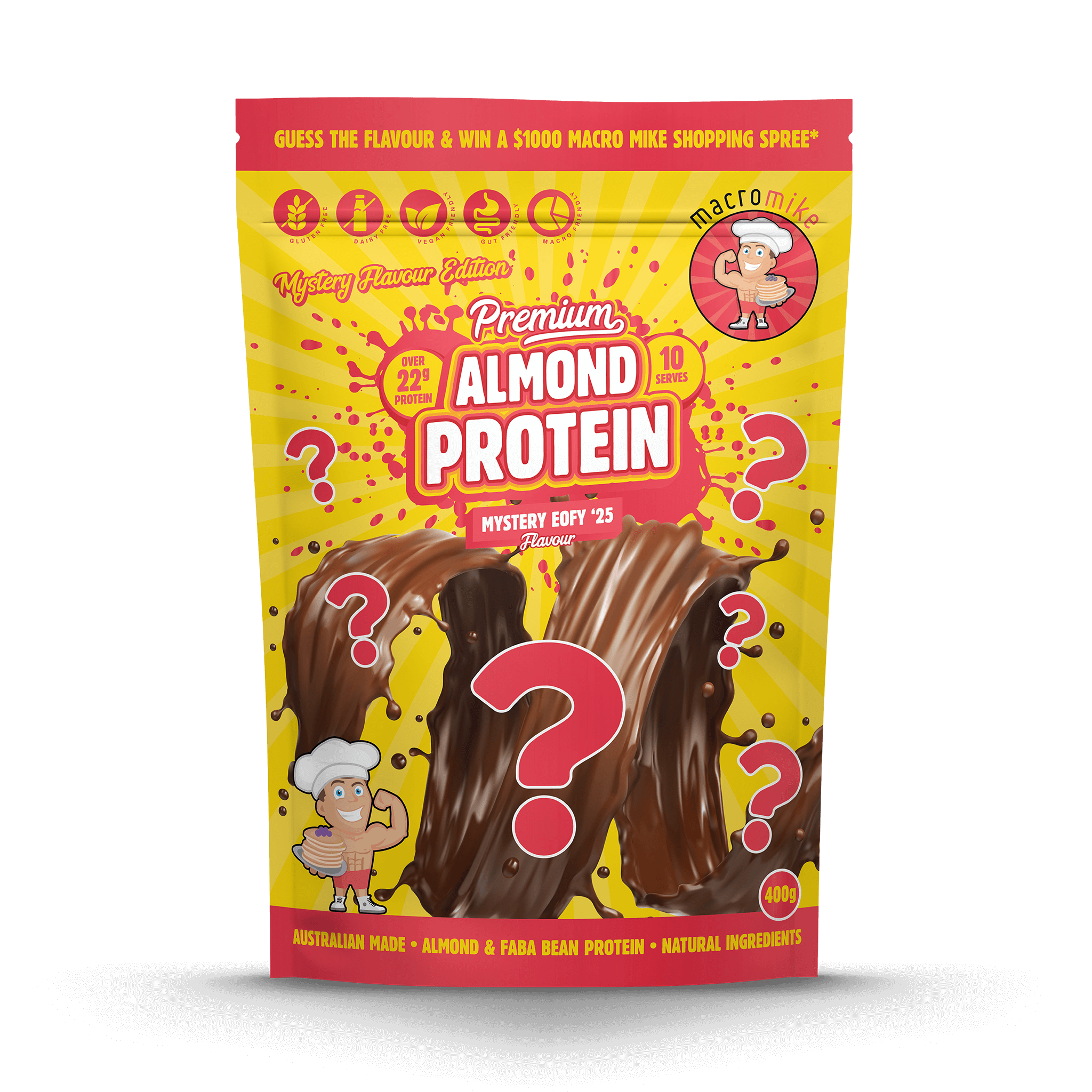 Chocolate Caramel Premium Almond Protein (400g Bag)