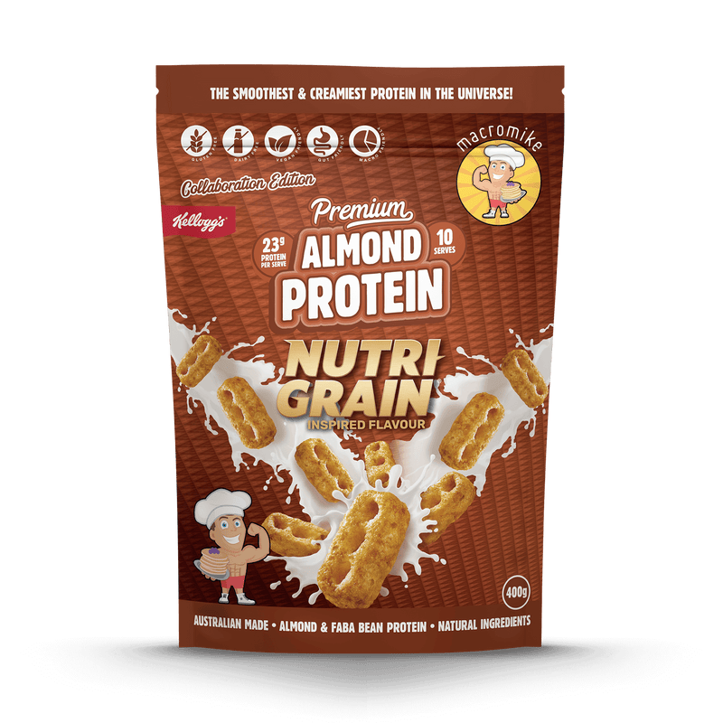 Macro Mike x Kellogg's Nutri-Grain Premium Almond Protein (400g Bag)