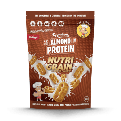 Macro Mike x Kellogg's Nutri-Grain Premium Almond Protein (400g Bag)