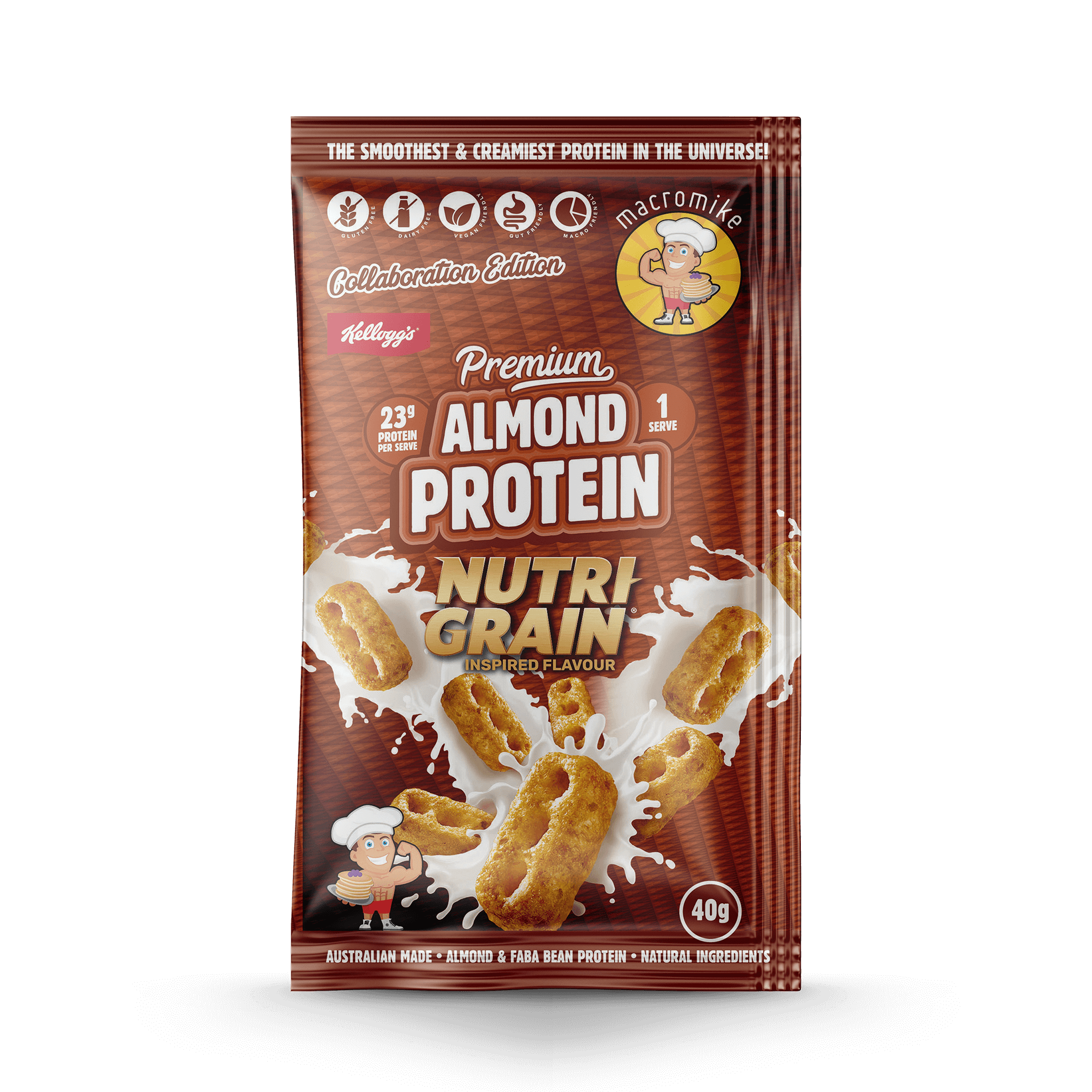 Macro Mike x Kellogg's Nutri-Grain Premium Almond Protein (40g Sachet)
