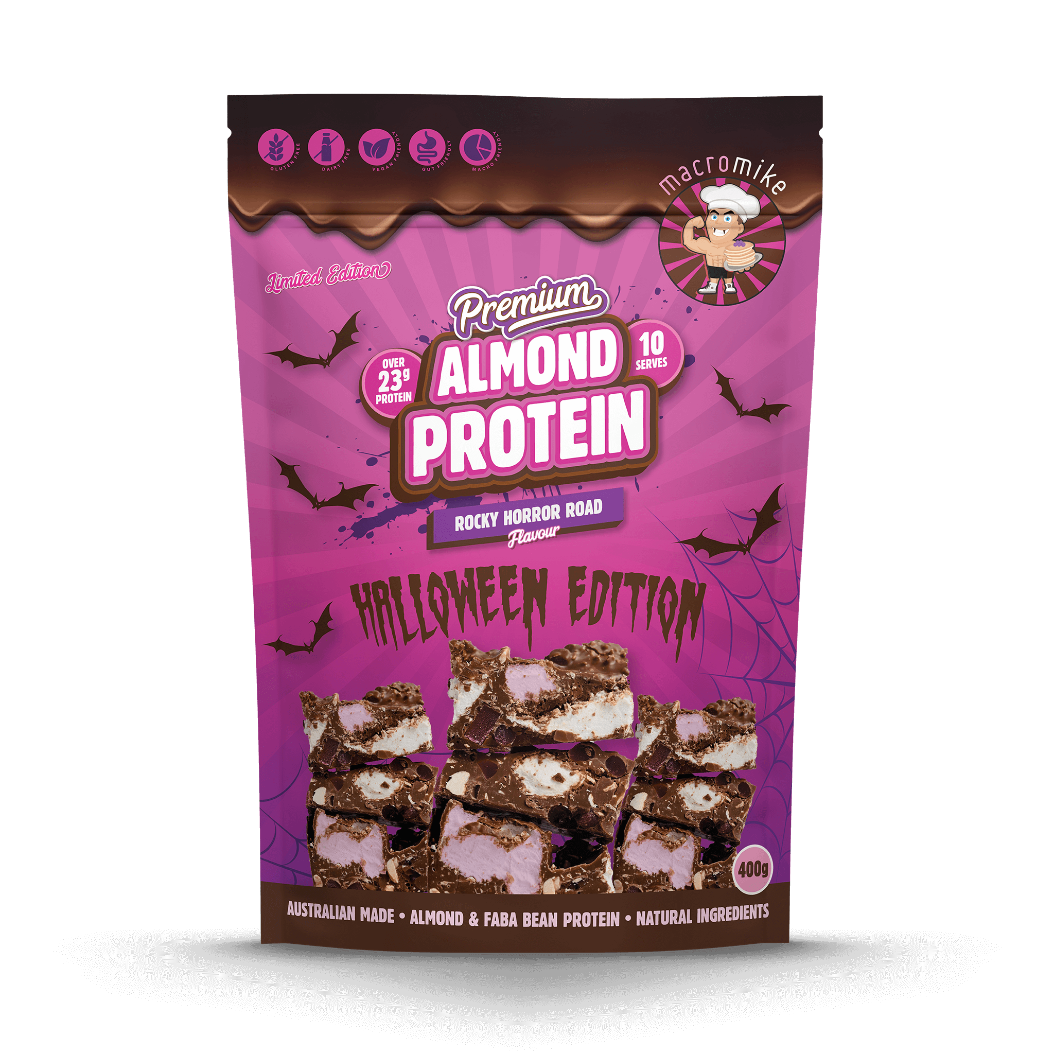 Rocky Horror Road Premium Almond Protein (400g Bag)