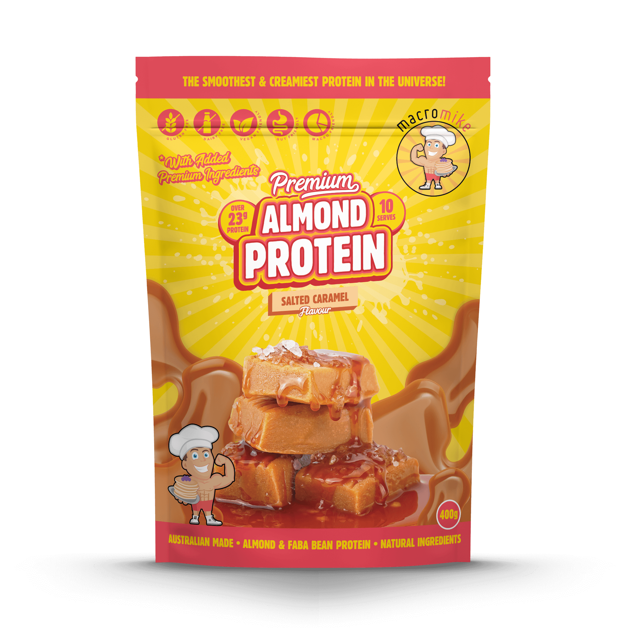 Salted Caramel Premium Almond Protein (400g Bag)