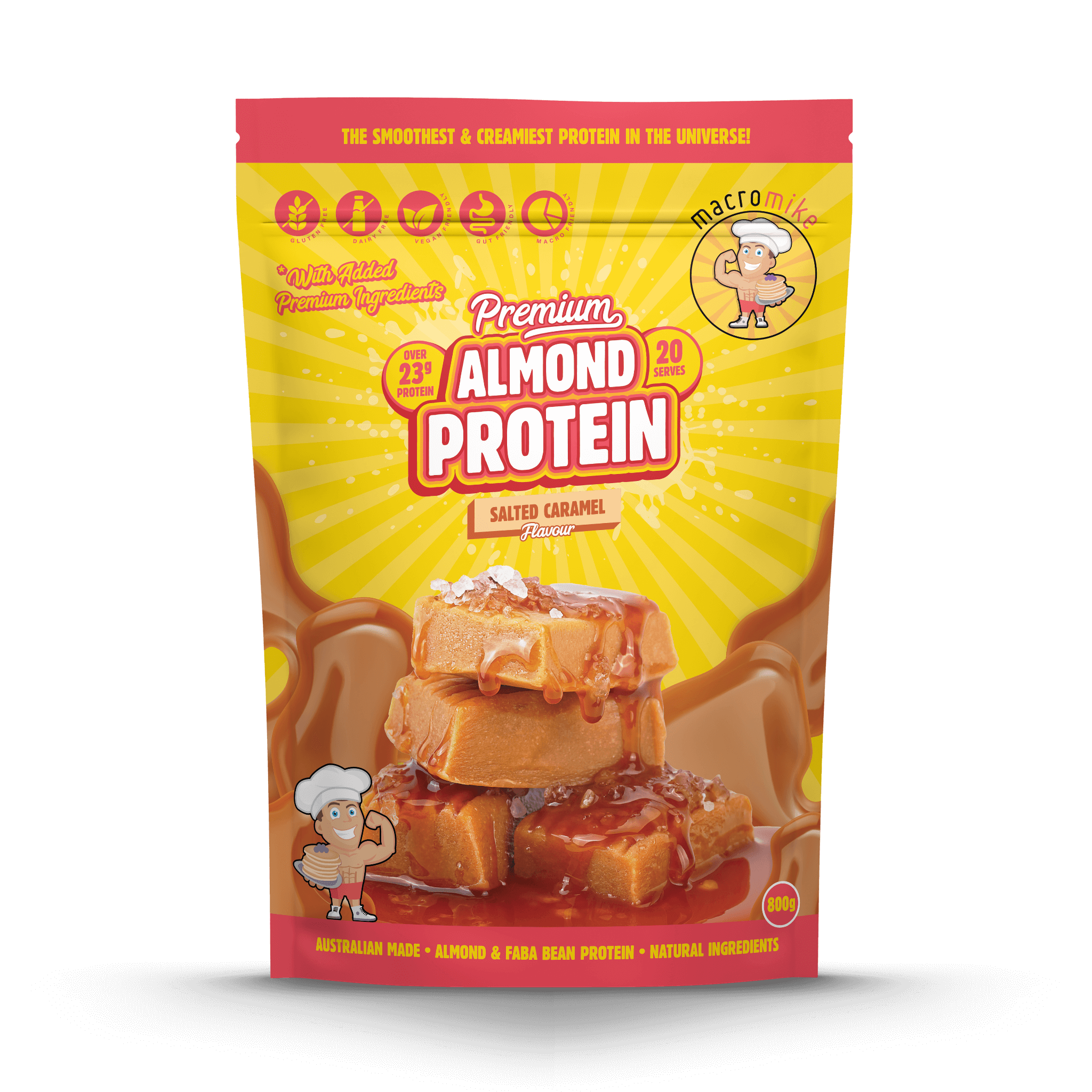Salted Caramel Premium Almond Protein (800g Bag)