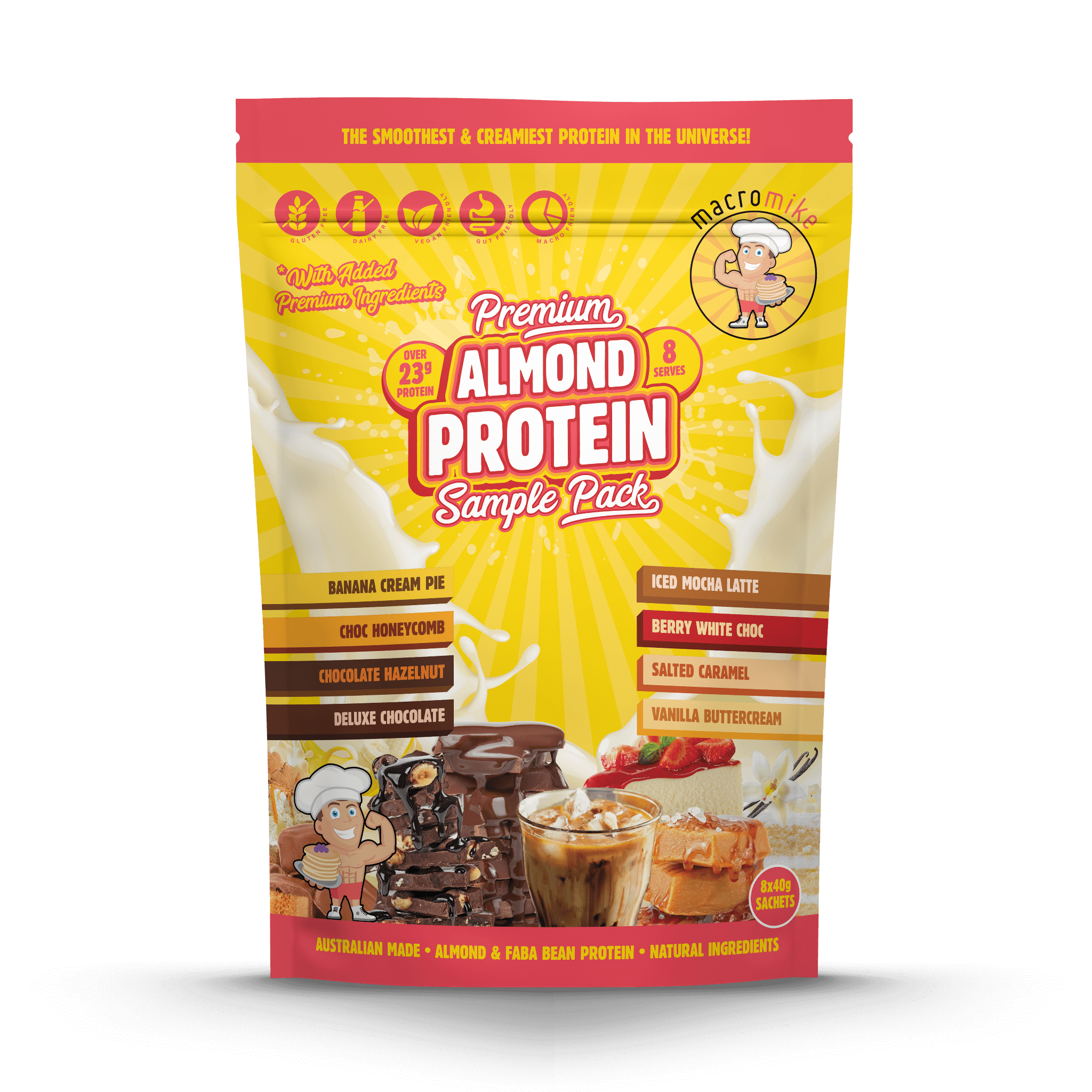 Almond Protein Sample Pack - 8 x 40g Sachets