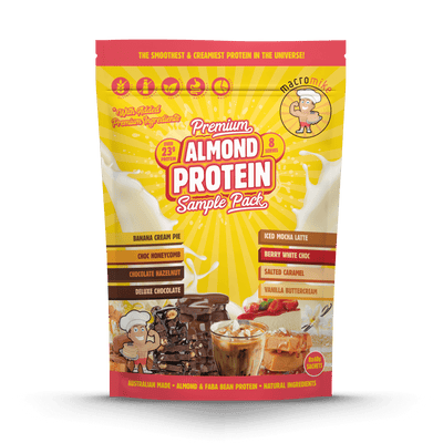 Premium Almond Protein Sample Pack - 8 x 40g Sample Sachets