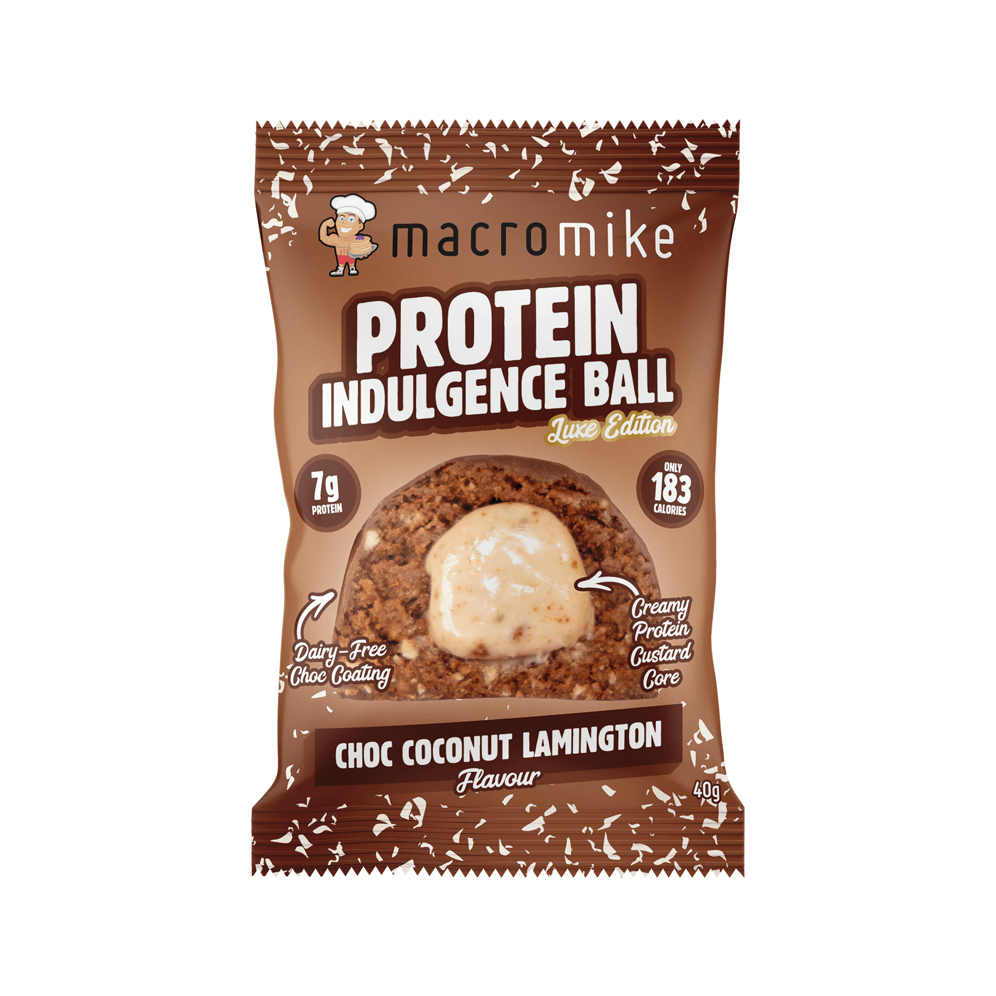 Choc Coconut Lamington Protein Indulgence Ball (1 x 40g)