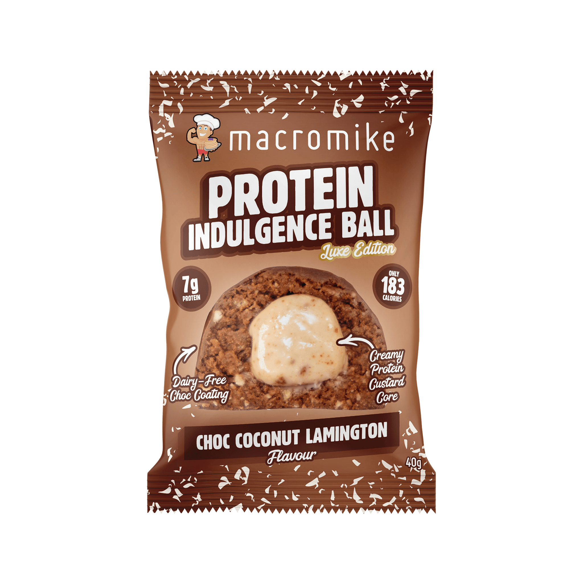 Choc Coconut Lamington Protein Indulgence Ball (1 x 40g)