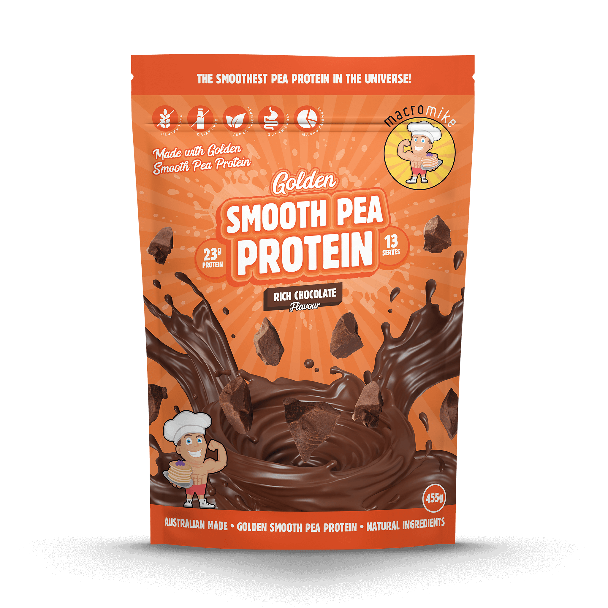 Rich Chocolate Golden Smooth Pea Protein (455g Bag)