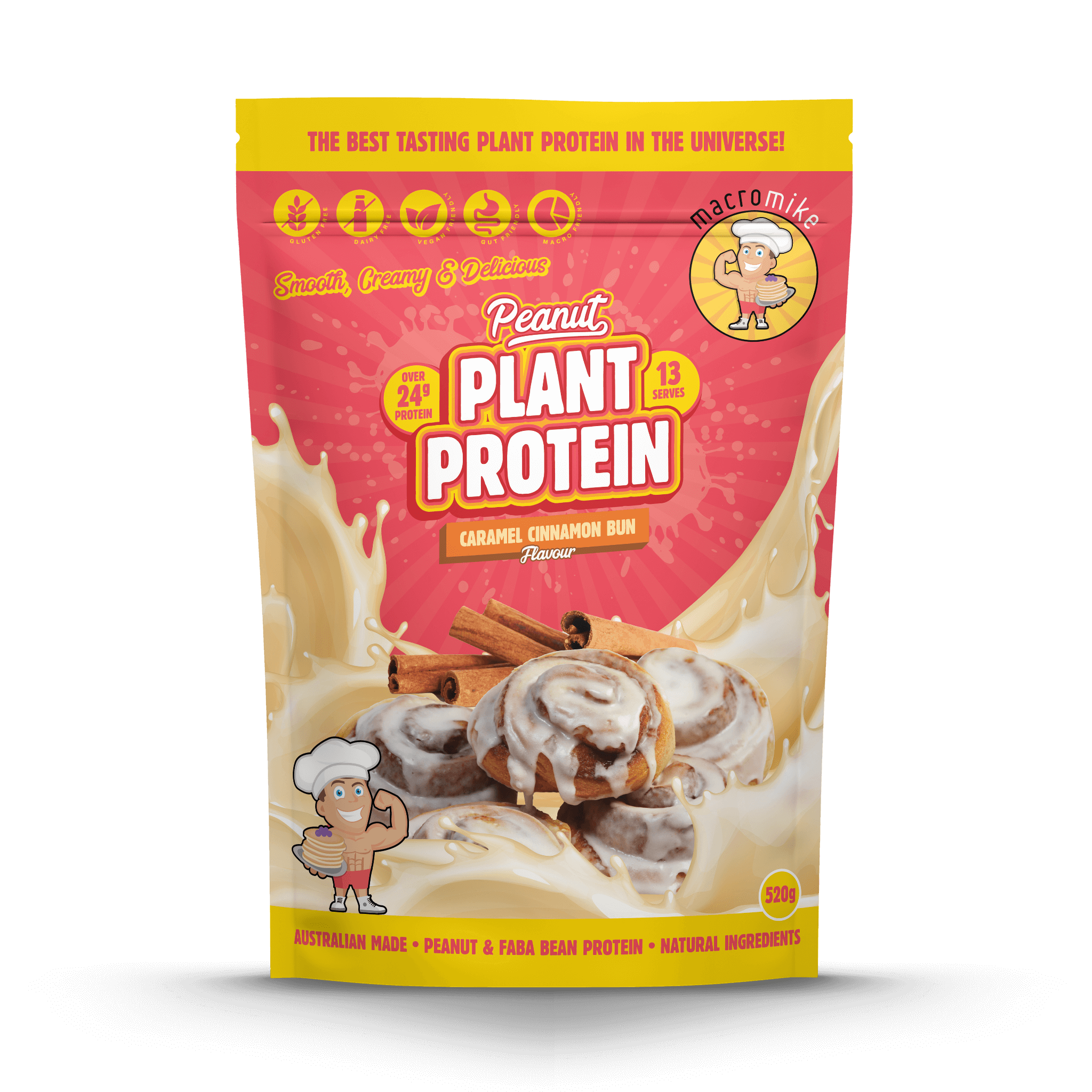 Caramel Cinnamon Bun Peanut Butter Protein (520g Bag)