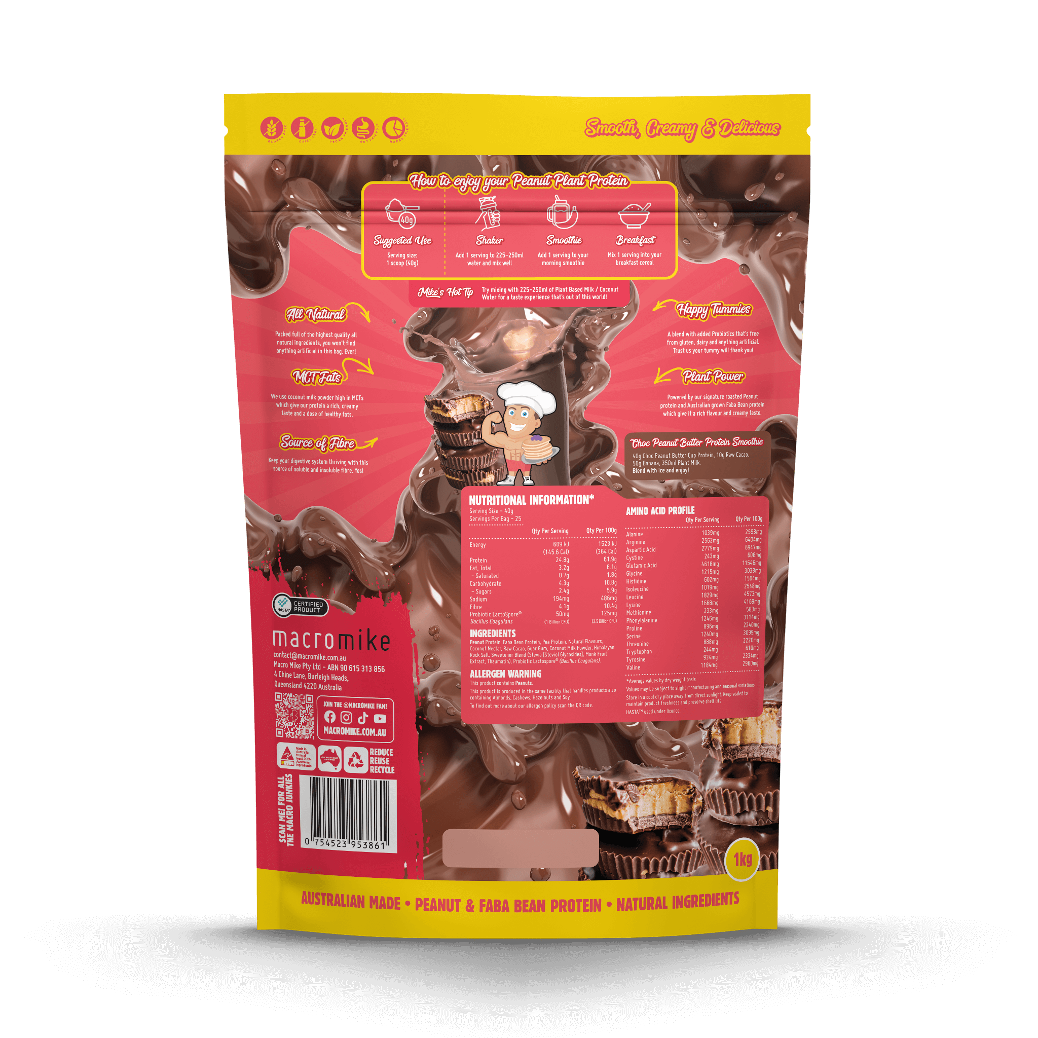 Chocolate Peanut Butter Cup Protein (1kg Bag)