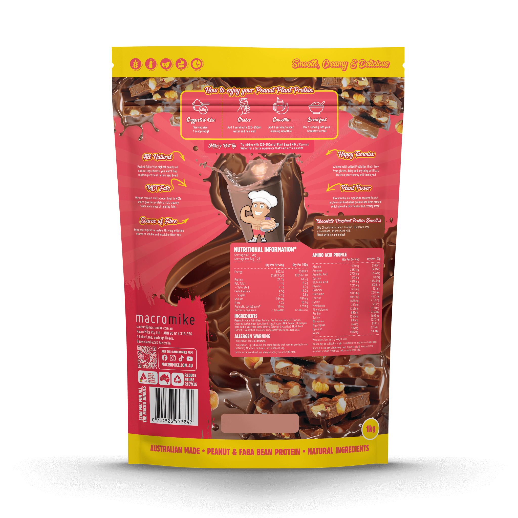 Chocolate Hazelnut Peanut Butter Protein (1kg Bag)