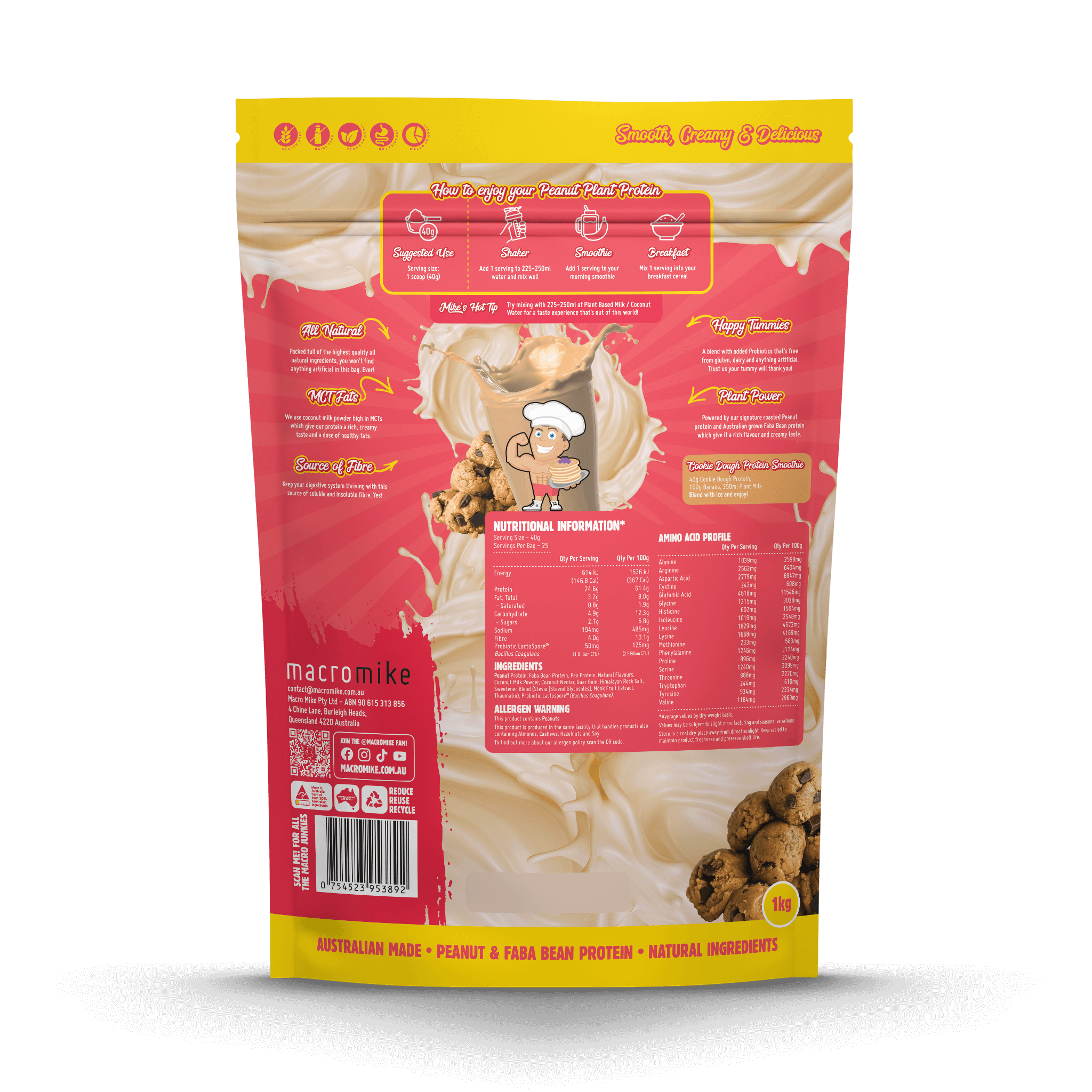 Cookie Dough Peanut Butter Protein (1kg Bag)