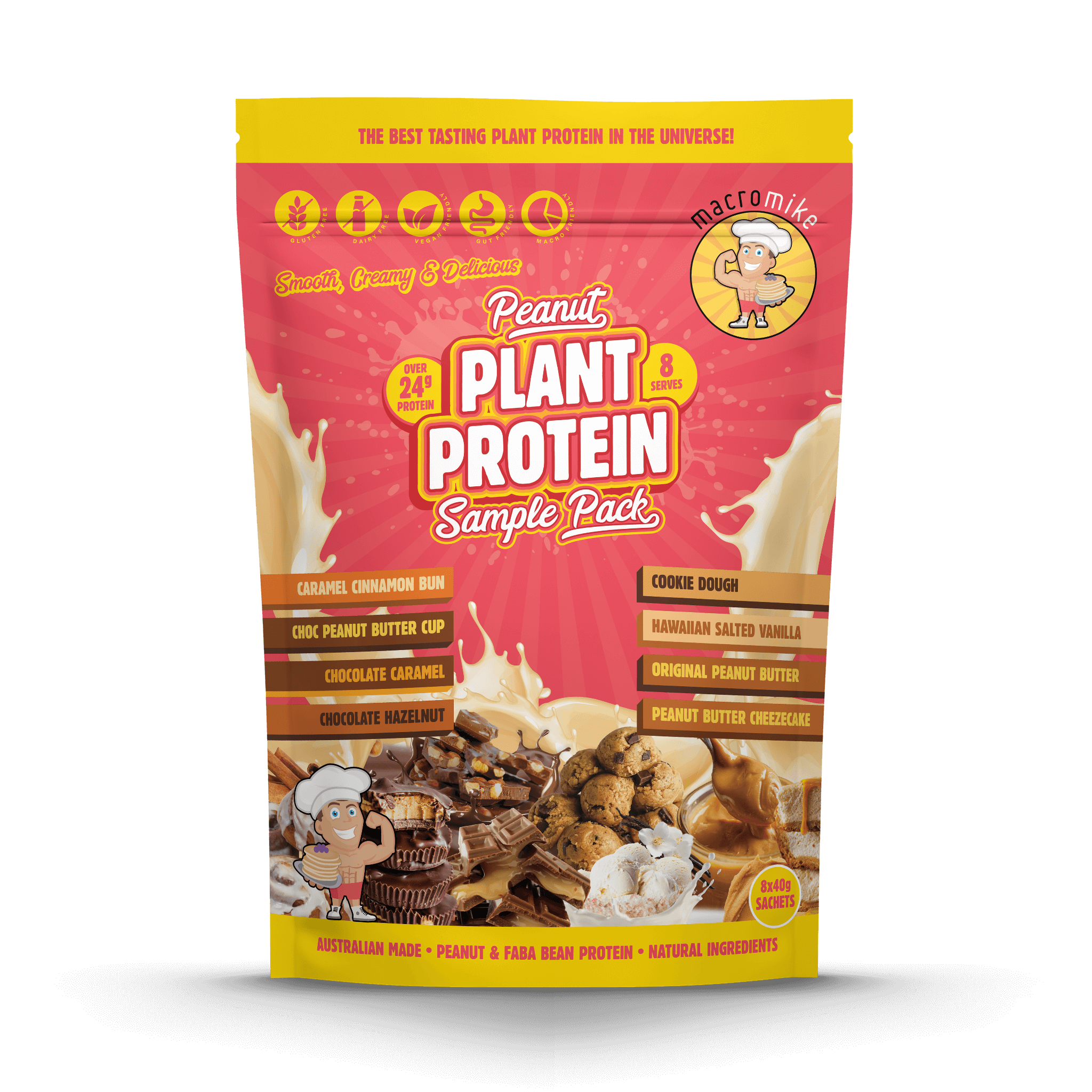 Peanut Plant Protein Sample Pack - 8 x 40g Sachets