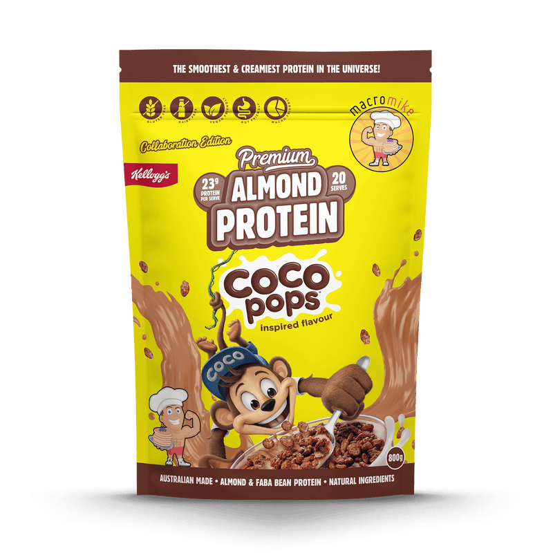 Macro Mike x Kellogg's Coco Pops Premium Almond Protein (800g Bag)