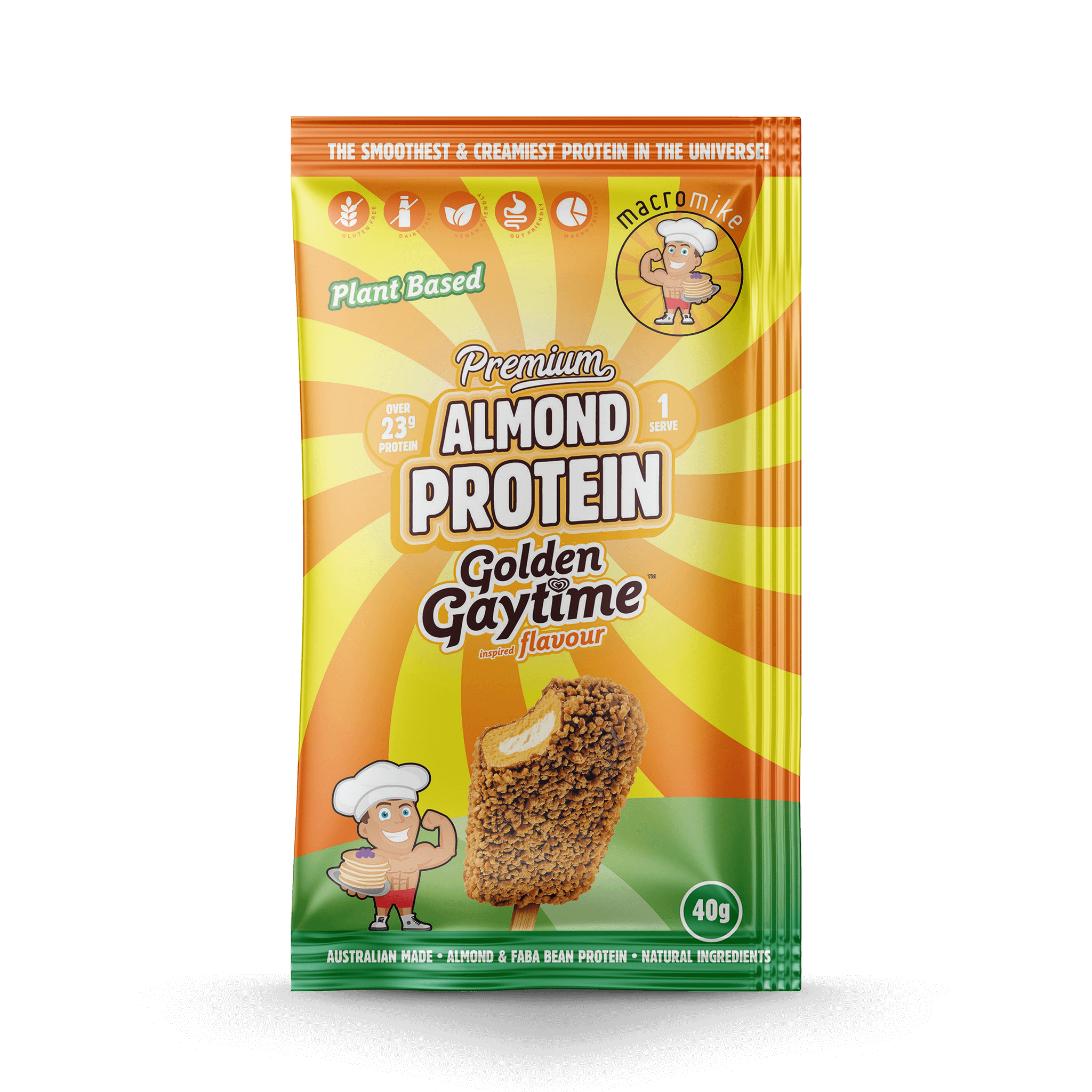 Macro Mike x Golden Gaytime Premium Almond Protein (40g Sachet)