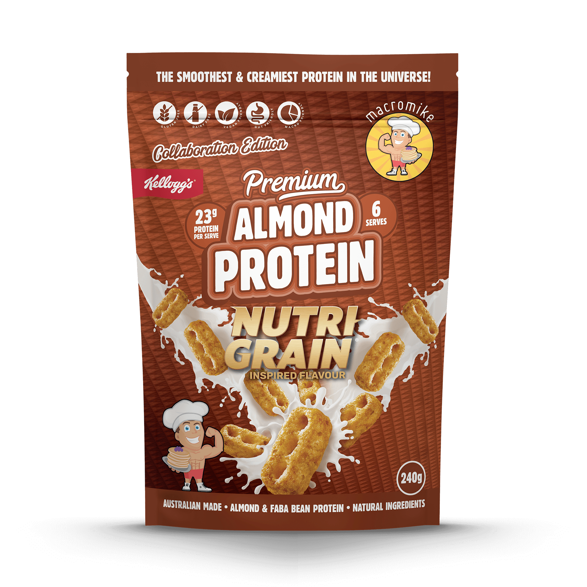 Macro Mike x Kellogg's Nutri-Grain Premium Almond Protein (240g Bag)