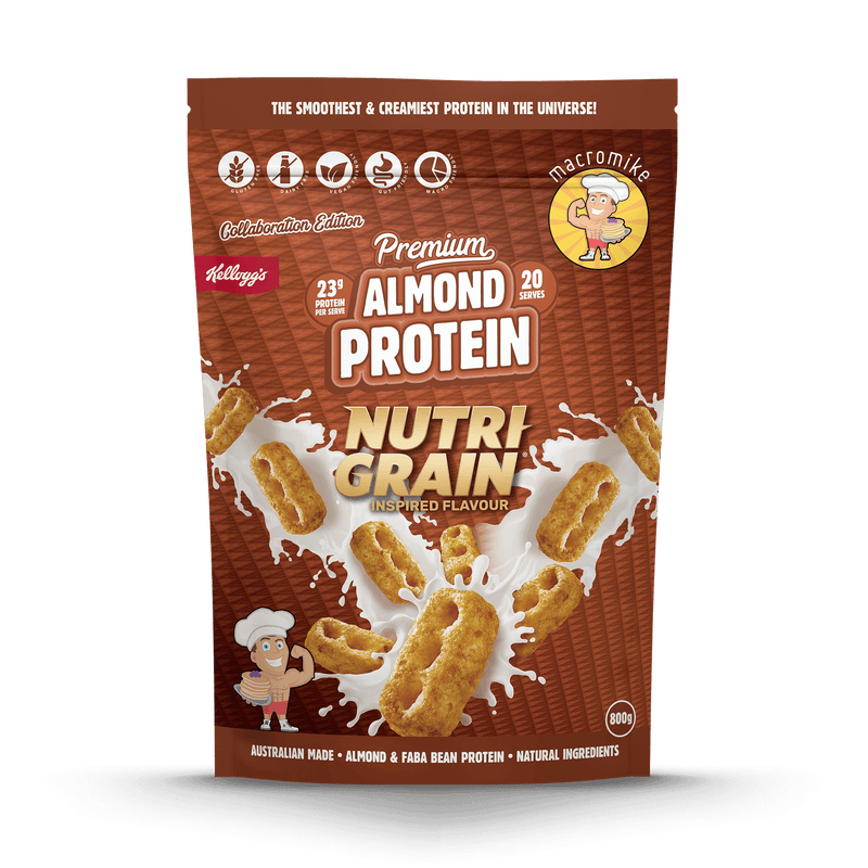 Macro Mike x Kellogg's Nutri-Grain Premium Almond Protein (800g Bag)