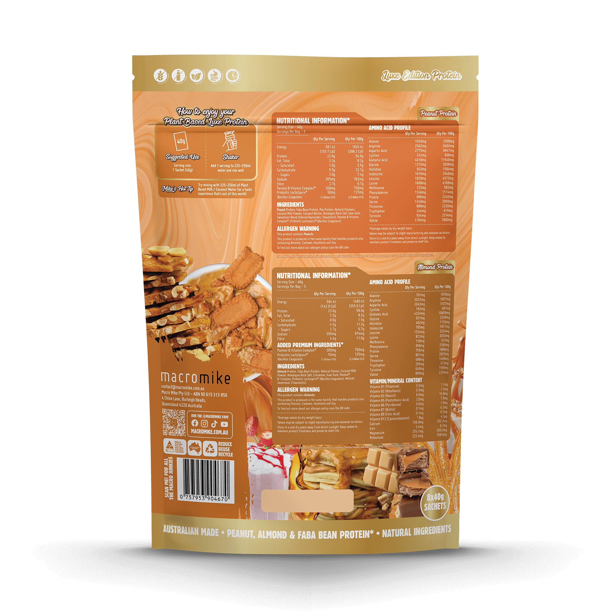 Luxe Protein Sample Pack - 8 x 40g Sachets
