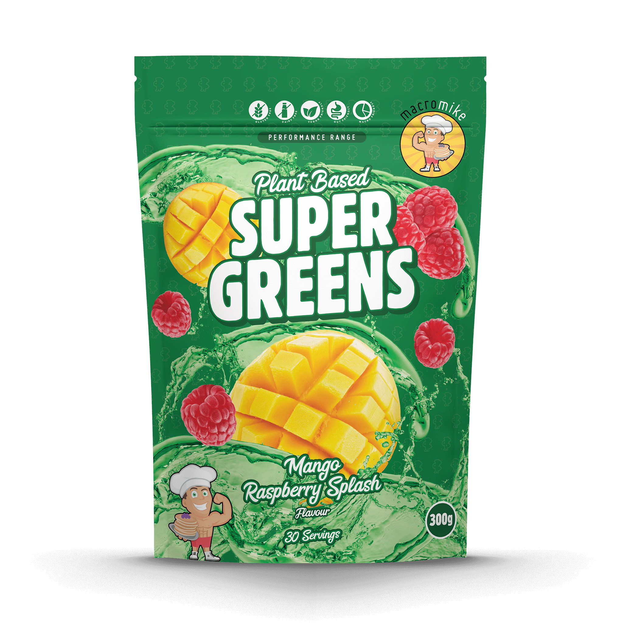 Mango Raspberry Splash Super Greens (300g Bag)
