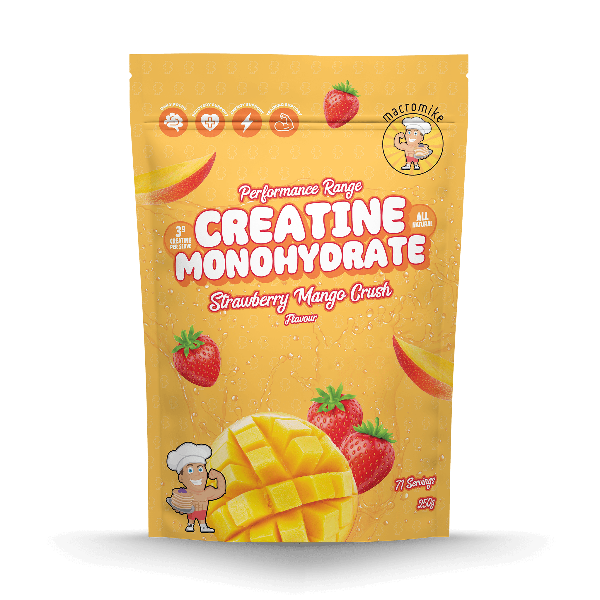 Strawberry Mango Crush Creatine Monohydrate (250g Bag)
