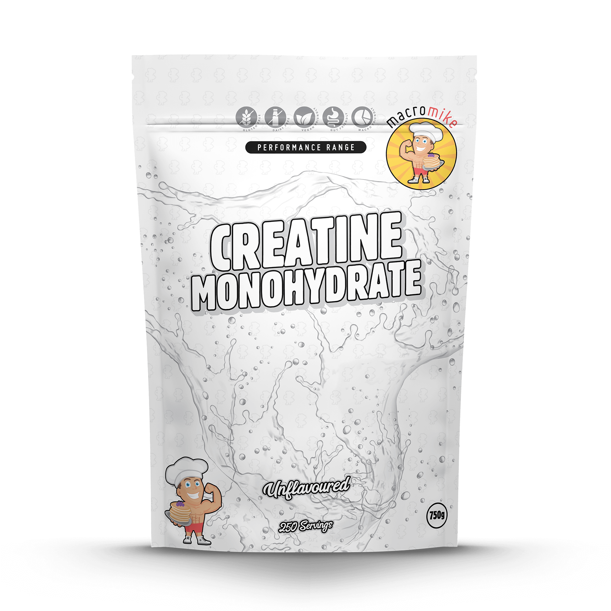 Unflavoured Creatine Monohydrate (750g Bag) – 250 Serves