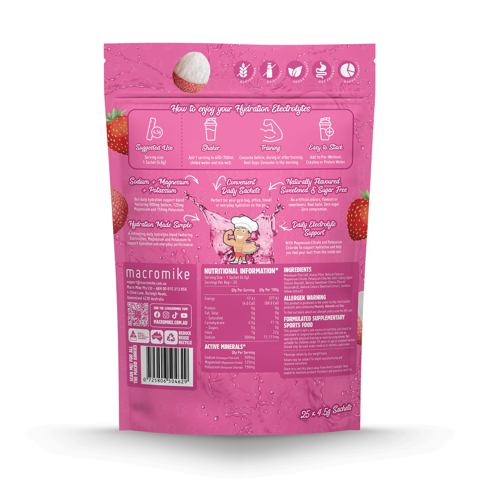 Strawberry Lychee Twist Hydration Electrolytes (25 x 4.5g Sachets) – New Range