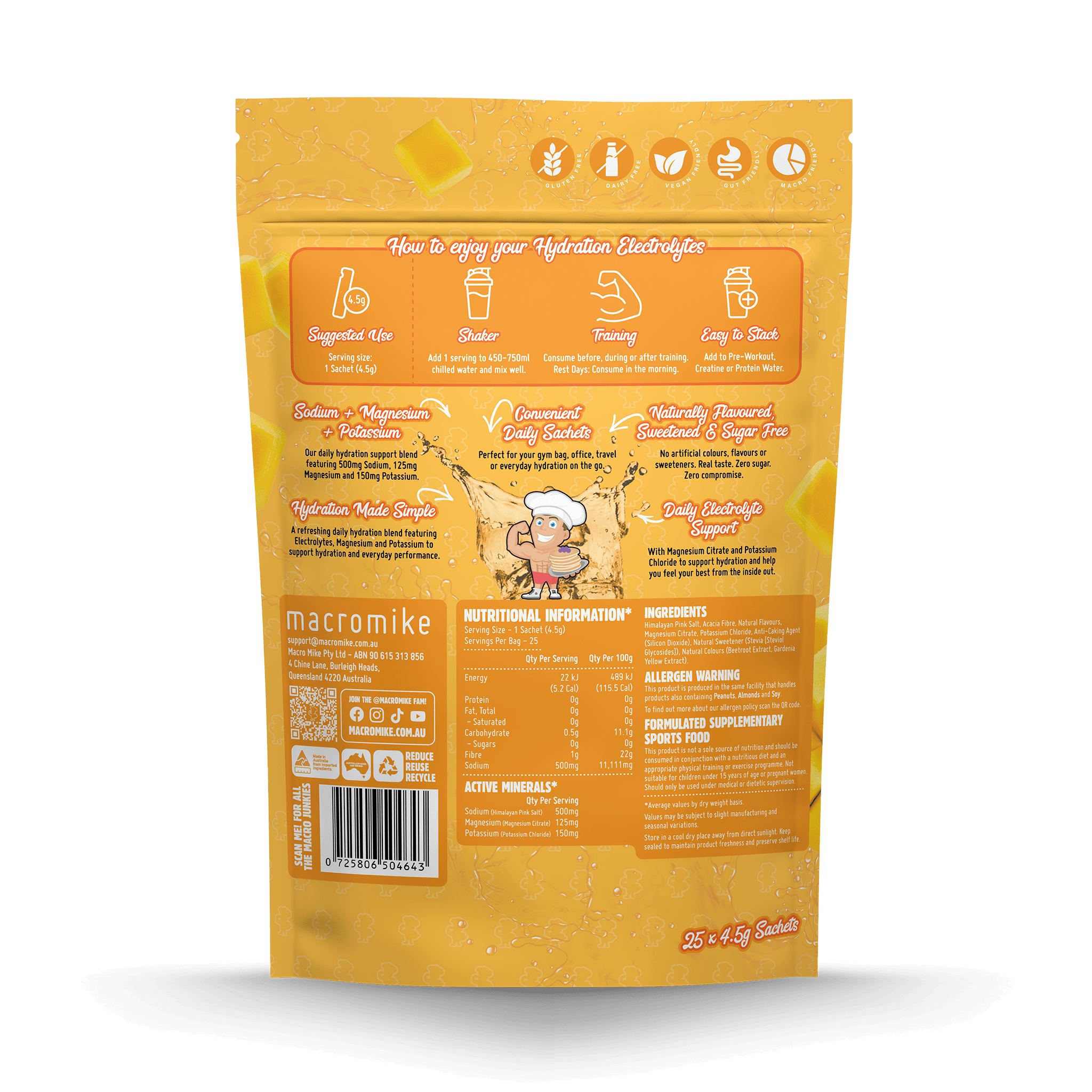 Tropical Mango Slush Hydration Electrolytes (25 x 4.5g Sachets) – New Range