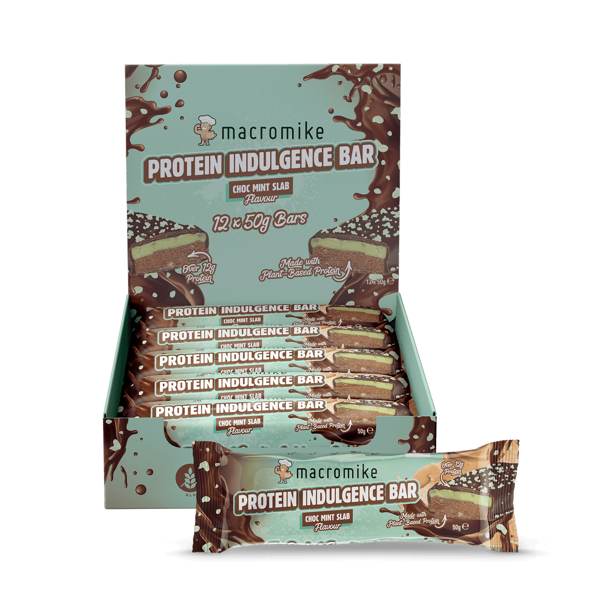 Choc Mint Slab Protein Indulgence Bar (Box of 12 x 50g)