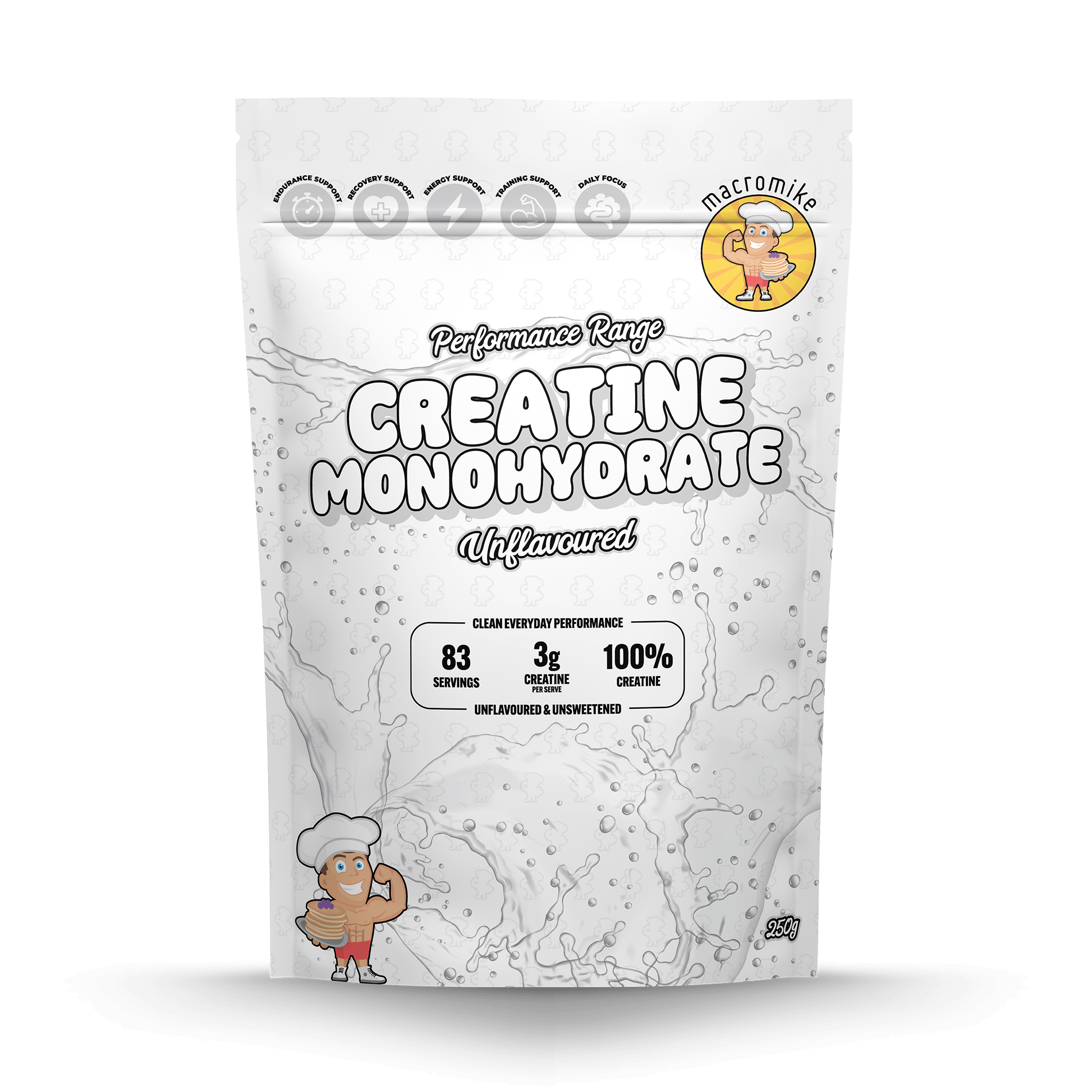 Unflavoured Creatine Monohydrate (250g Bag)