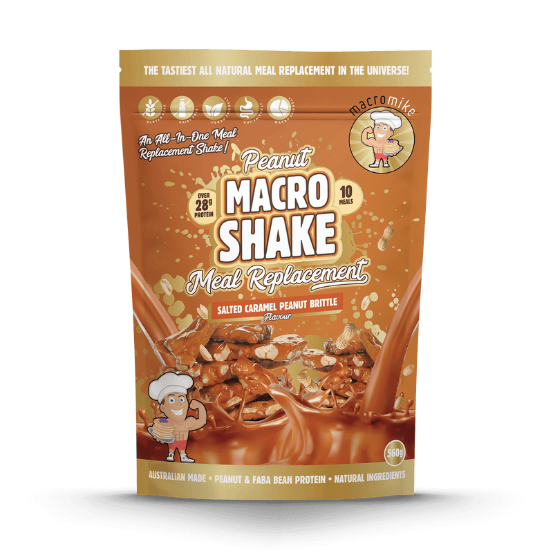 Salted Caramel Peanut Brittle Macro Shake Meal Replacement (560g Bag)