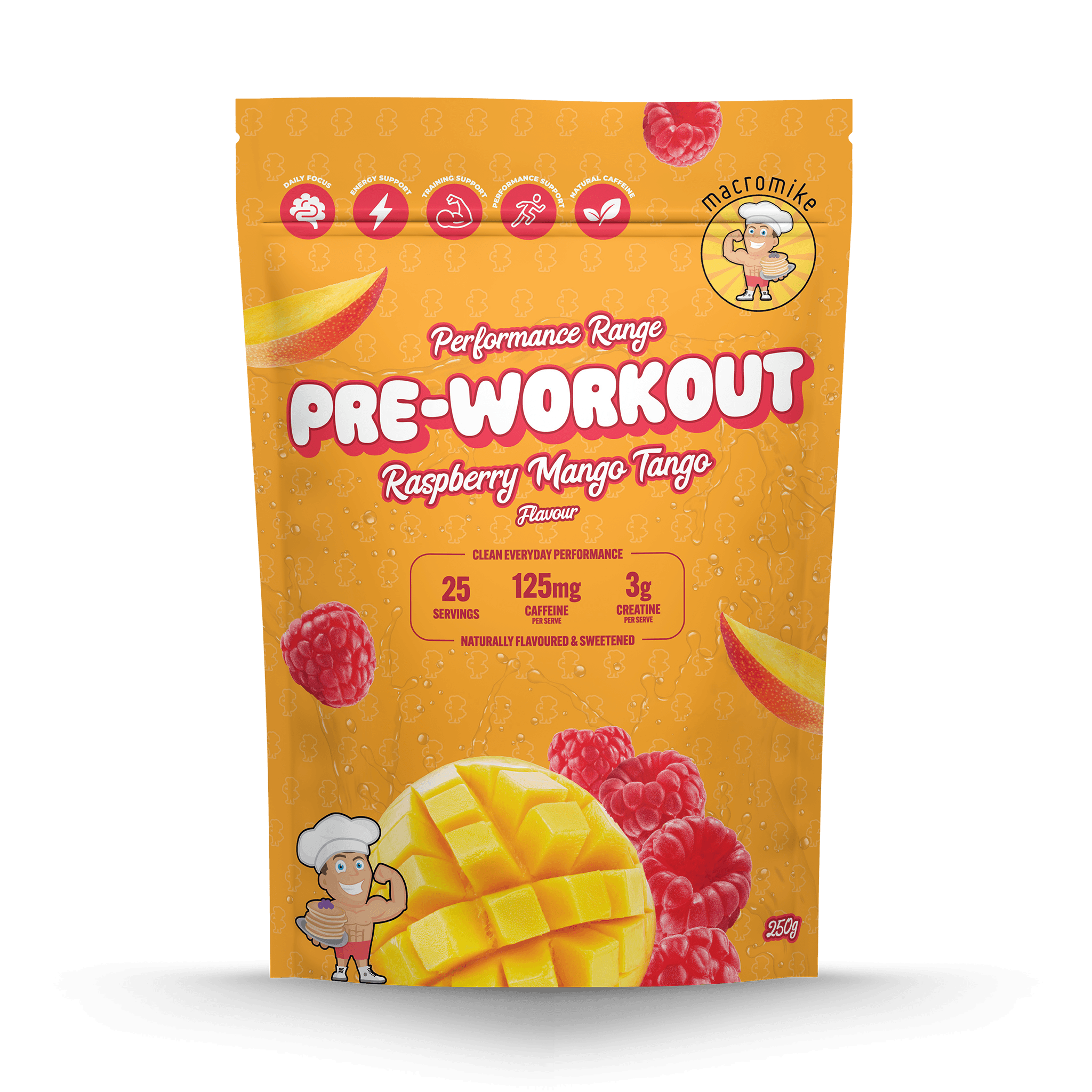 Raspberry Mango Tango Pre-Workout (250 Bag) – New Range