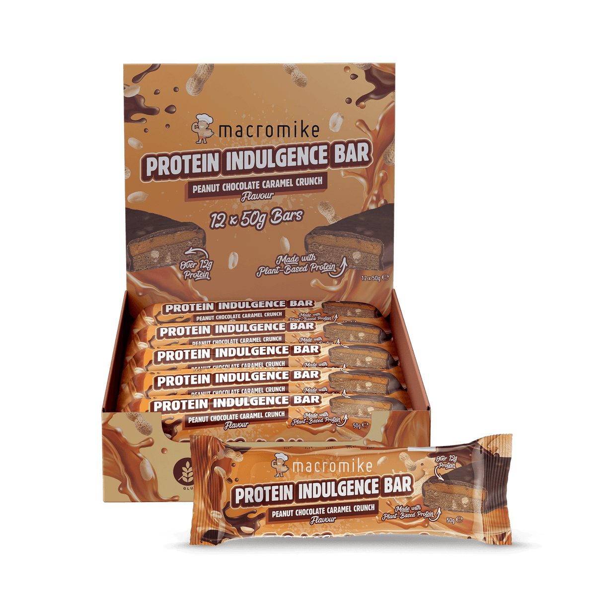 Peanut Chocolate Caramel Crunch Protein Indulgence Bar (Box of 12 x 50g)