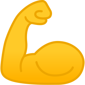 Yellow flexing muscle