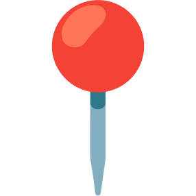 Red push pin